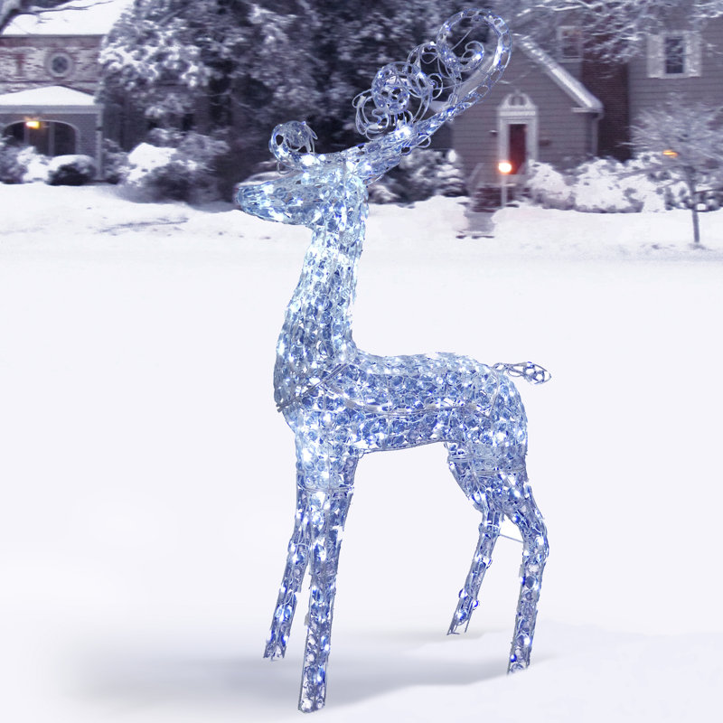 Mercury Row® Metal Deer Christmas Lighted Display & Reviews Wayfair